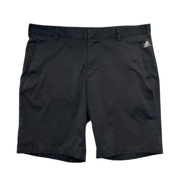 Adidas Men's Size 38 Black Pure Motion Stretch 3-Stripe Golf Shorts - Picture 1 of 9